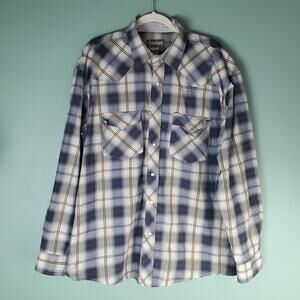 Cowboy Legend Mens Multicolor Pearl Snap Western Plaid LS Shirt Size XXL